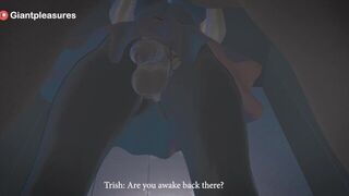 Stuck in an Elevator with a Futa Growing Succubus - porn video