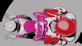 Red ranger and pink ranger Doggystyle Anal - porn video