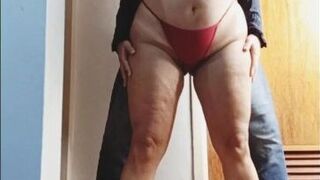Dirty stepdad waits for his stepdaughter with his hard cock and makes her swallow it deep - porn video